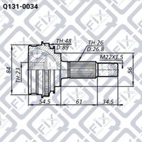 Q-FIX Q131-0034 Шрус Q-FIX Q131-0034 Шрус