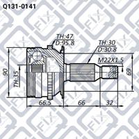 Q-FIX Q131-0141 Шрус