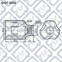 Q-FIX Q131-0232 Шрус внутренний