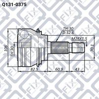 Q-FIX Q131-0375 Шрус