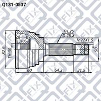 Q-FIX Q131-0537 Шрус