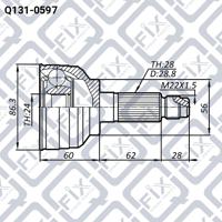 Q-FIX Q131-0597 Шрус