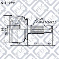 Q-FIX Q131-0744 Шрус