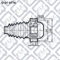 Q-FIX Q131-0776 Шрус внутрішній Q-FIX Q131-0776 Шрус внутрішній