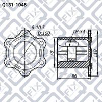 Q-FIX Q131-1048 Шрус внутрішній Q-FIX Q131-1048 Шрус внутрішній