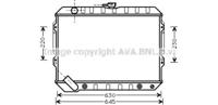 Ava MT2089 Радіатор охолодження двигуна