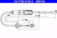 Ate 24.3728-0124.2 Трос зчеплення Ate 24.3728-0124.2 Трос зчеплення