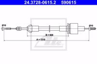 Ate 24.3728-0615.2 Трос сцепления Ate 24.3728-0615.2 Трос сцепления