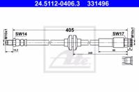 Ate 24.5112-0406.3 Hose assy brake