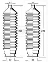 Borg & Beck BSG3196 Пыльник рулевой рейки Borg & Beck BSG3196 Пыльник рулевой рейки