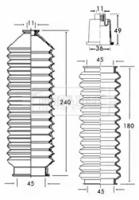 Borg & Beck BSG3201 Пильник рульової рейки Borg & Beck BSG3201 Пильник рульової рейки