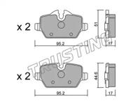 Trusting 657.0 Колодки гальмівні