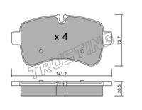 Trusting 727.0 Колодки гальмівні