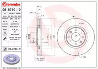 Brembo 09.8760.10 Диск гальмівний Brembo 09.8760.10 Диск гальмівний