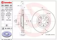 Brembo 09.9363.20 Диск тормозной Brembo 09.9363.20 Диск тормозной