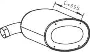 Dinex 28406 Muffler assy front