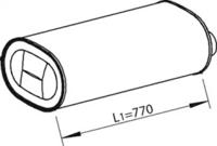 Dinex 28411 Середній кінцевий глушник ог