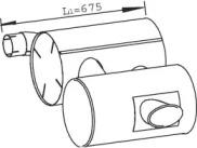 Dinex 28449 Глушник вихлопних газів кінцевий Dinex 28449 Глушник вихлопних газів кінцевий