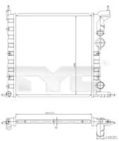 TYC 728-0030 Радиатор охлаждения двигателя