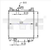 TYC 735-0031 Радіатор охолодження двигуна