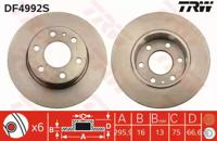 TRW DF4992S Brake disc