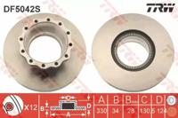 TRW DF5042S Диск гальмівний