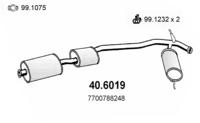 Asso 40.6019 Muffler assy front