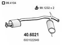 Asso 40.6021 Muffler assy front