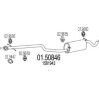 MTS 01.50846 Muffler assy front MTS 01.50846 Muffler assy front