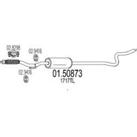 MTS 01.50873 Muffler assy front MTS 01.50873 Muffler assy front