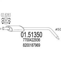 MTS 01.51350 Muffler assy front