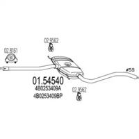 MTS 01.54540 Muffler assy front MTS 01.54540 Muffler assy front
