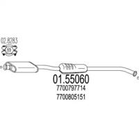MTS 01.55060 Muffler assy front
