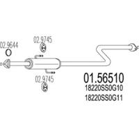 MTS 01.56510 Muffler assy front MTS 01.56510 Muffler assy front
