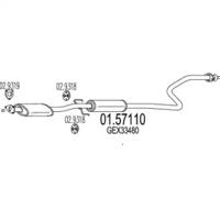 MTS 01.57110 Muffler assy front MTS 01.57110 Muffler assy front