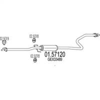 MTS 01.57120 Muffler assy front MTS 01.57120 Muffler assy front