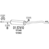 MTS 01.57410 Середній глушник вихлопних газів