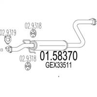 MTS 01.58370 Muffler assy front