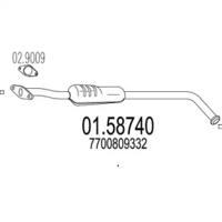 MTS 01.58740 Середній глушник вихлопних газів
