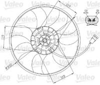 Valeo 696013 Fan and motor assy