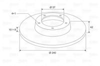 Valeo 186594 Диск гальмівний Valeo 186594 Диск гальмівний