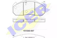 Icer 151040-067 Колодки гальмівні