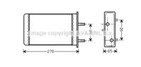 Ava LC6064 Радіатор обігрівача салону