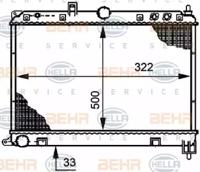 Hella 8MK 376 708-581 Радіатор охолодження двигуна Hella 8MK 376 708-581 Радіатор охолодження двигуна