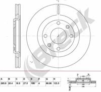 Breck BR 314 VA100 Диск гальмівний Breck BR 314 VA100 Диск гальмівний