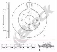 Breck BR 381 VA100 Диск гальмівний