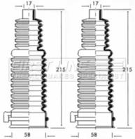 First Line/KeyParts FSG3195 Пильник рульової рейки