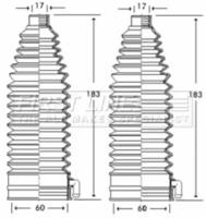 First Line/KeyParts FSG3247 Пильник рульової рейки