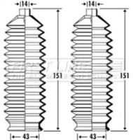 First Line/KeyParts FSG3333 Пыльник рулевой рейки
