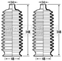 First Line/KeyParts FSG3373 Пильник рульової рейки